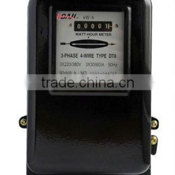 DT8 three phase mechanical type kwh meter