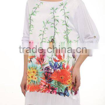 wholesale tunics and blouses with flower print