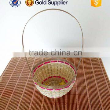 2016 cheap price wicker disposable bamboo flower basket with handle                        
                                                Quality Choice