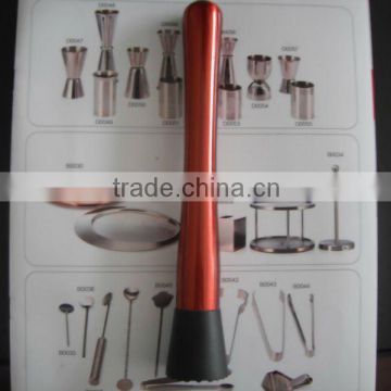 Stainless steel ice muddler with plastic head