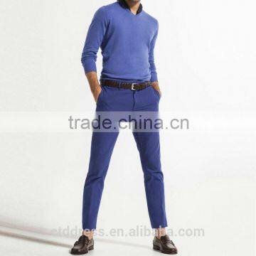 2014 New style 100% cotton blue trousers