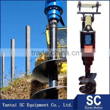 Earh Drill /Earth Auger Mounted By Excavator SUMITOMO SH75 For Tree Planting