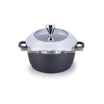 die-cast aluminum non-stick soup pot w SS lid