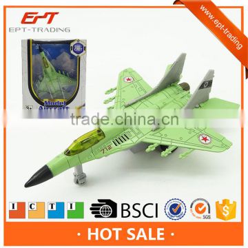 Miniature pull back metal toy die cast plane with sound