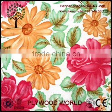 Big Flower Polyester Plywood for Furniture Veneer