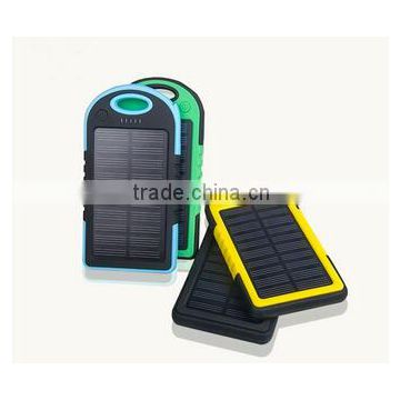 China hot sell product waterproof mobile phone solar power bank charger 5000mah