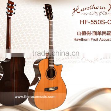 Handmade D'addario string solid cedar & rosewood mahogany neck acoustic guitar