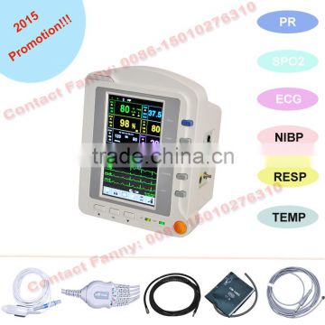 2016 hot sale !!! CE approved 7 Inch touch screen 6-Parameter Patient Monitor RPM-7000B