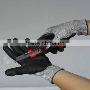 NMSAFETY black foam nitrile coated anti cut gloves