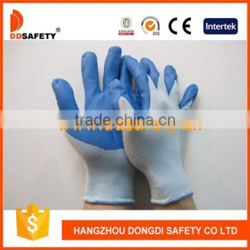 DDSAFETY Blue Nylon With Blue PU Grant Boxing Gloves