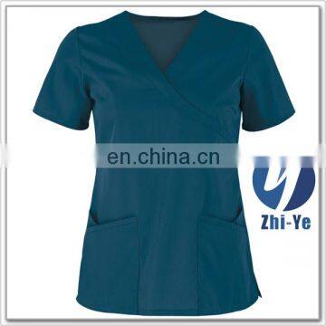 scrub top latest fashionable plus size nurse uniform