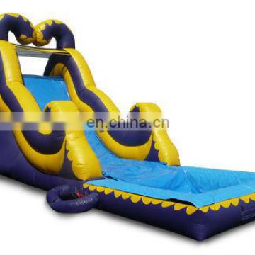 inflatable backload water slide with pool