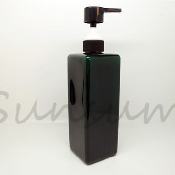Black Color Rectangle Shower Gel Hair Care Products Shampoo Bottle