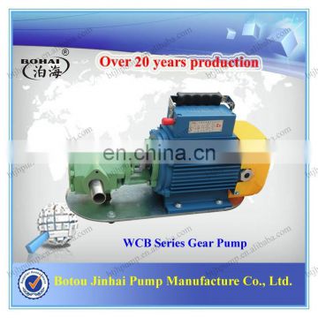 WCB regular motor small low pressure hydraulic gear pump