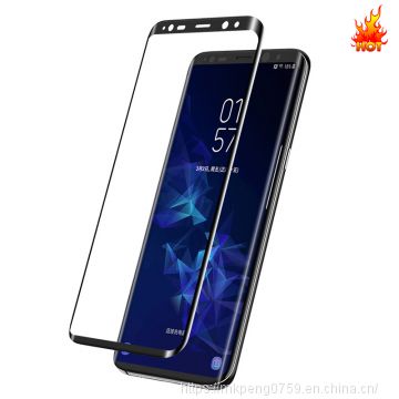 Hot Sale For Samsung Galaxy S9 Tempered Glass Screen Protector 3D Curved Edge Full Coverage Screen Protector