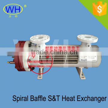 Corrosion resistant tube heat exchanger, titanium tube in shell heat exchanger