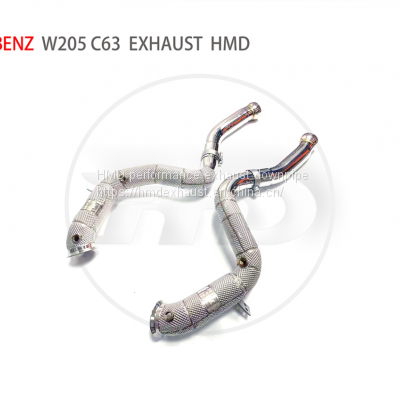 Exhaust Manifold Downpipe for Benz W205 C63 AMG Car Accessories With Catalytic converter Header Without cat pipe whatsapp008613189999301