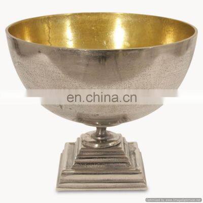 brass plated bowl with base