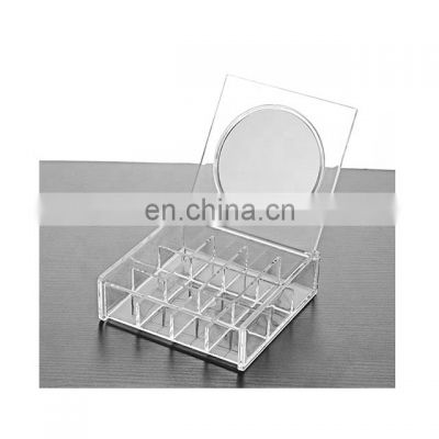 Beautify Clear Acrylic Cosmetic Makeup Holder and Organizer with Mirror