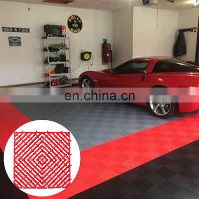 CH High Quality Solid Easy To Clean Multi-Used Solid Vented Removeable Modular Plastic 40*40*3cm Garage Floor Tiles