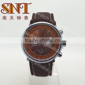 Fashion sport leather Watch with sub-dials in 2014
