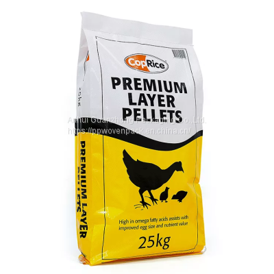 BOPP laminated PP woven rice/ corn/animal food/ fertilizer/ seed/ flour bags