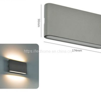 Modern Grey LED Outdoor Wall Lights (12W)