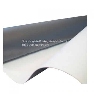 Homogeneous PVC Roofing Rolls Waterproof Membrane Black Waterproofing PVC