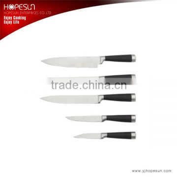 Hollow handle with black coating stainless steel kitchen knife set