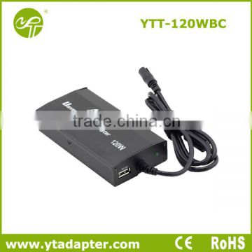 Universal PC Adaptor 120W For Home And Car use With USB