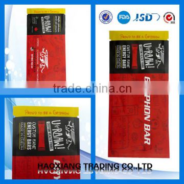 plastic zipper bag zipper pouch 3 sides heat sealed zipper bag with hang hole for food packaging