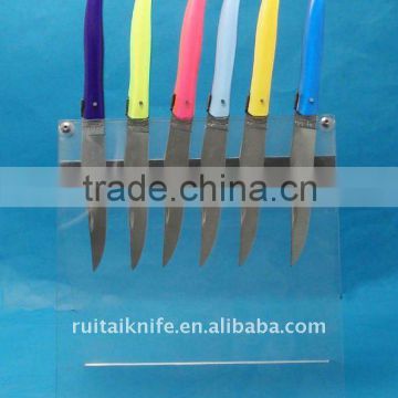 6PCS steak knife with wooden supporting