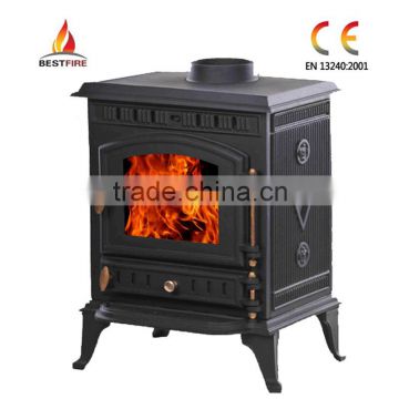 Freestanding triditional indoor cast iron solid fuel heating burner