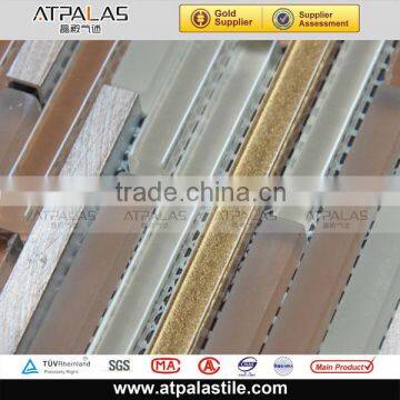 strip mosaic glass match aluminum mosaic pattern