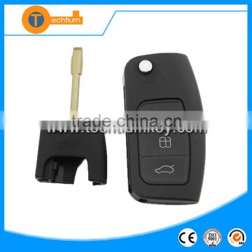 high quanlity three button remote key folding shell without logo with uncut blade for ford mondeo