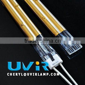 Gold coated infrared halogen lamp with reflector