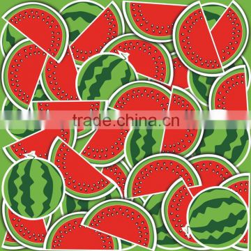 2015 newest fruits printed pattern pvc/peva vinyl tablecloth/cover with waved/lace edge