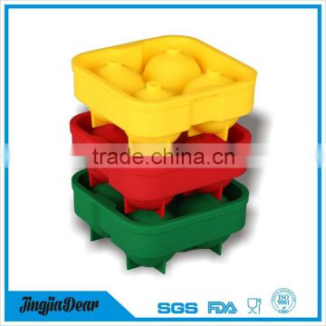 4x4.5 round ice ball spheres / black flexible silicone ice tray / ball shape silicone ice cube tray