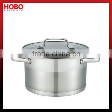 HB-CS203 Diameter 16/18/20/24cm 0.6mm Stock pot Stainless Steel Cooking Pot