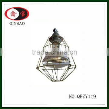 Vintage Industrial lamp guard cage metal lamp shade work light