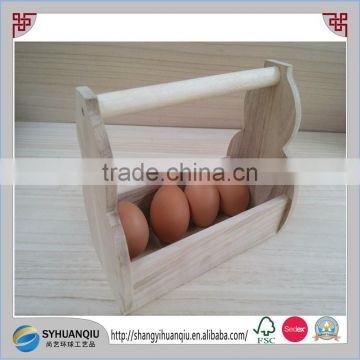 Natural and home decor use wooden fruit food tray with handle