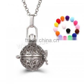 fashion design brass Pregnant Ball Locket Sweater Necklace hot sale in 2017