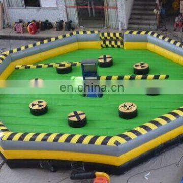 Wipeout with Automactic Machine,Inflatable Mechanical Spainning Jump Bar