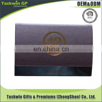 China wholesale customized brand logo leather case for business card