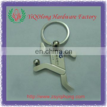 Zinc alloy mini football player keychain