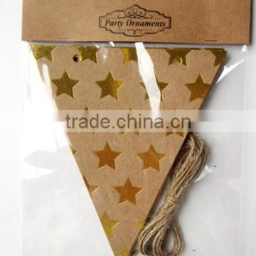 custom printing paper party flag banner maker for birthday wedding decoration hang up