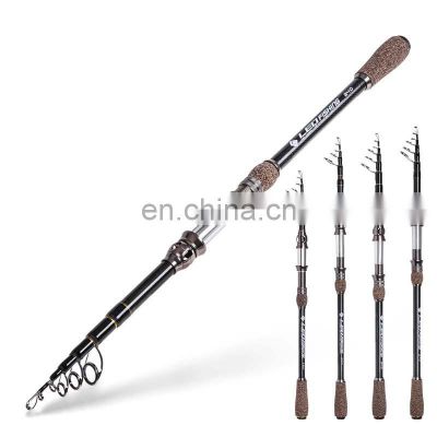 1.8m 2.1m 2.4m 2.7m  Carbon Spinning Rod Ceramics Guide Ring And Reel Anti-Winding telescopic fishing rod