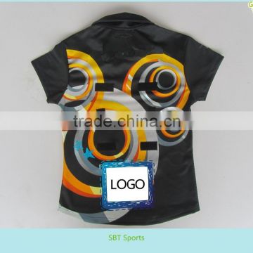 customized sublimation colorful sports polo shirt with custom logo