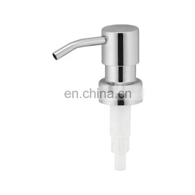 High Quality 24 410 33Mm Satin Polish 304 Stainless Steel Metal Soap Lotion Bottle Pumps For Bath Gel Bottle Factory In China