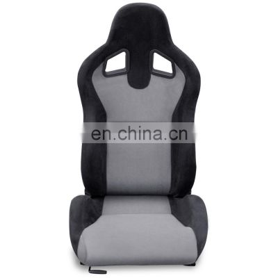 JBR 1039 Series Adjustable Universal Suede PVC Leather Black Racing Car Seat